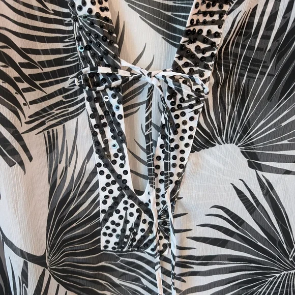 Tommy Bahama Palm Print Swim Cover Up Size Small - Picture 5 of 10